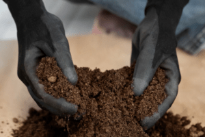 Soil mixing with hands