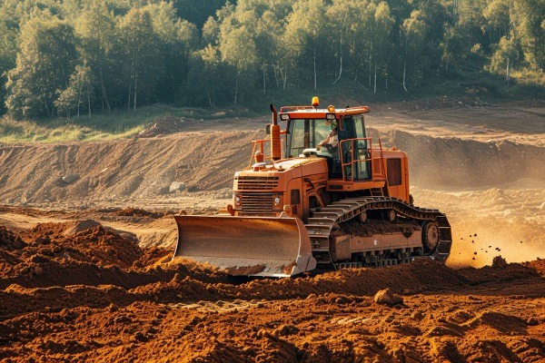 Tractor clearing the land 600px
